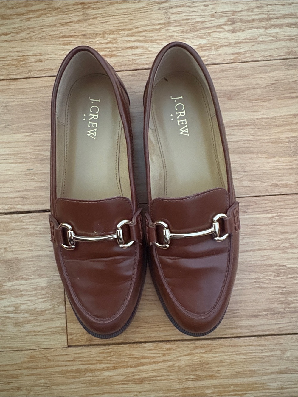 J. Crew Brown Leather Horsebit Loafers - Picture 13 of 13